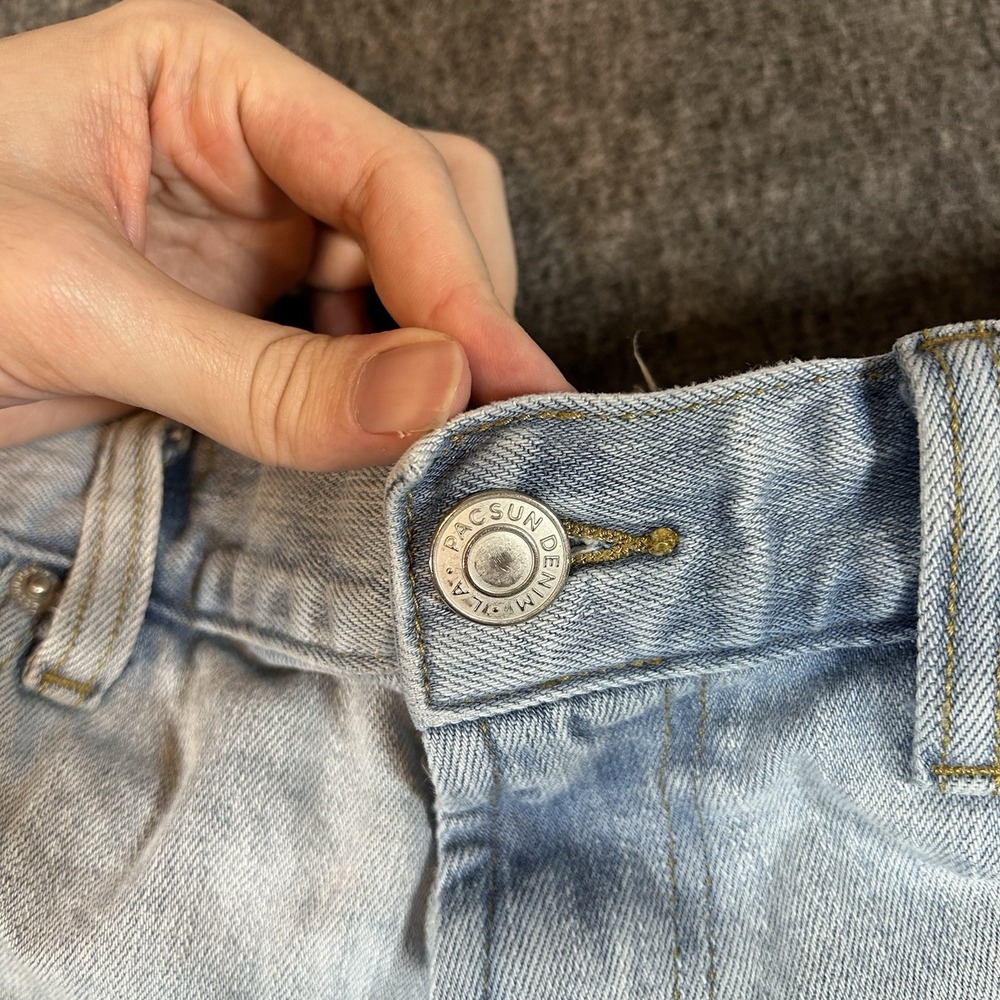 Pacsun Pants Mens 32x32 Fits 34x31 Stacked Skinny Stretch Lightwash Faded Y2K - Picture 7 of 13